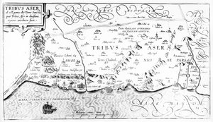 خريطة قبيلة آشر ، 1590